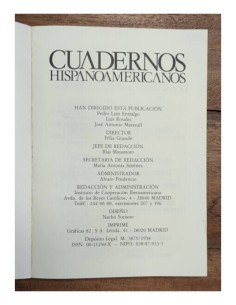 CUADERNOS HISPANOAMERICANOS: CARLOS III Y AMÉRICA 2