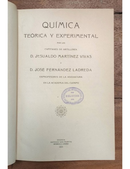 QUÍMICA: TEÓRICA Y EXPERIMENTAL