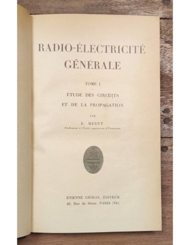 RADIO-ÉLECTRICITÉ GÉNÉRALE: 2 TOMOS