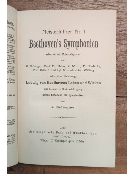 MEISTERFÜHRER Nº1 BEETHOVEN 9 SYMPHONIEN