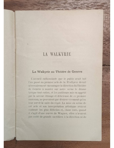LA WALKYRIE ET L’ANNEAU DE NIBELUNG