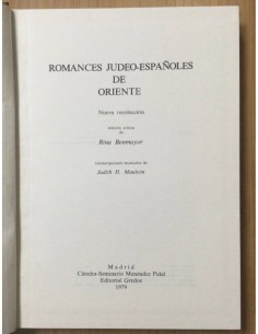 ROMANCES JUDEO-ESPAÑOLES DE ORIENTE 2