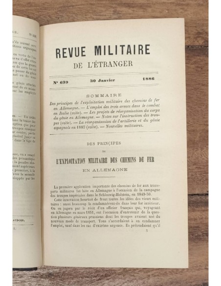 REVUE MILITAIRE DE L’ÉTRANGER RÉDIGÉE À L’ÉTAT-MAJOR GÉNÉRAL DU MINISTRE DE LA GUERRE