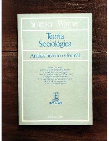 TEORÍA SOCIOLÓGICA. ANÁLISIS HISTÓRICO Y FORMAL