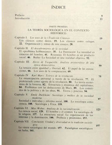 TEORÍA SOCIOLÓGICA. ANÁLISIS HISTÓRICO Y FORMAL