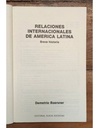 RELACIONES INTERNACIONALES DE AMÉRICA LATINA: BREVE HISTORIA