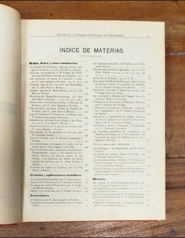 BOLETÍN DE LA SOCIEDAD CASTELLANA DE EXCURSIONES. TOMO I (1903 Y 1904)