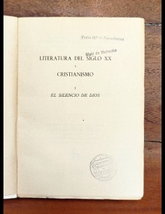 LITERATURA DEL SIGLO XX Y CRISTIANISMO I: EL SILENCIO DE DIOS 2