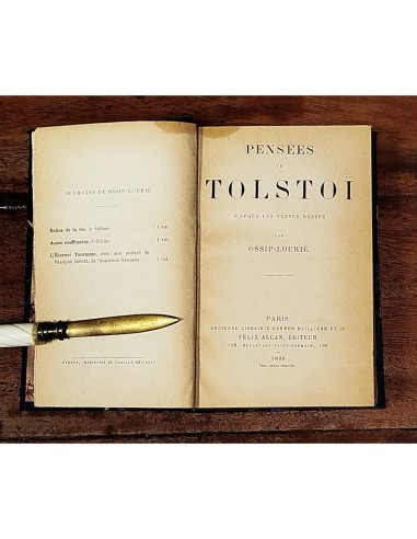 PENSÈES DE TOLSTOI - LE VITALISME