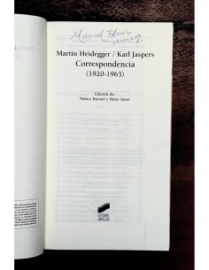MARTIN HEIDEGGER / KARL JASPERS. CORRESPONDENCIA (1920-1963) 2