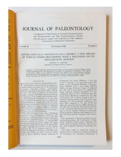 Journal of Paleontology, A Publication of The Society of Economic Paleontologists and Mineralogists and the Paleontological Soci 2