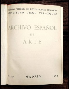 ARCHIVO ESPAÑOL DE ARTE. N 141, 1963 y N 142, 1963 2