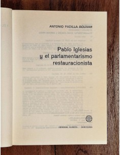 PABLO IGLESIAS Y EL PARLAMENTARISMO RESTAURACIONISTA 2