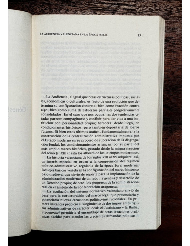 LA AUDIENCIA VALENCIANA EN LA ÉPOCA FORAL MODERNA