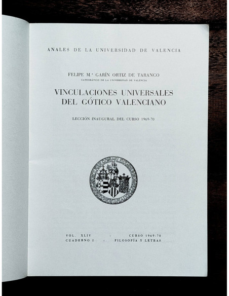 VINCULACIONES UNIVERSALES DEL GÓTICO VALENCIANO