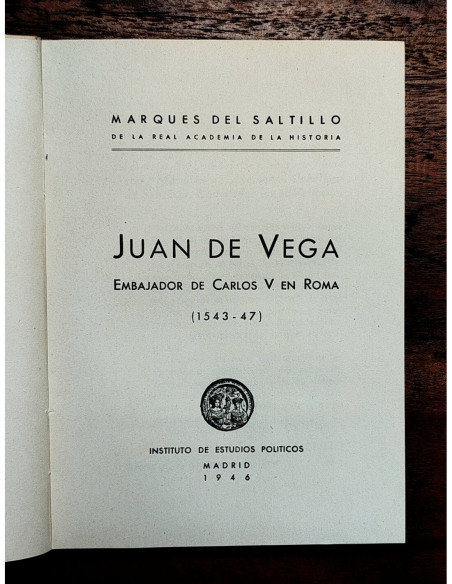 JUAN DE VEGA: EMBAJADOR DE CARLOS V EN ROMA