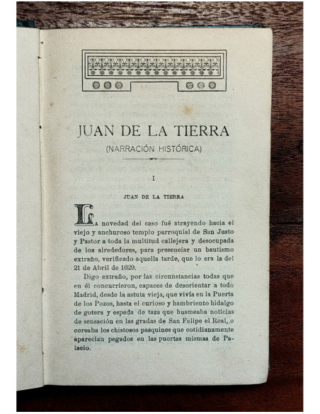 JUAN DE LA TIERRA: HIJO DE FELIPE IV (NARRACIÓN HISTÓRICA)