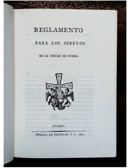 REGLAMENTO PARA LOS SERENOS DE LA CIUDAD DE OVIEDO