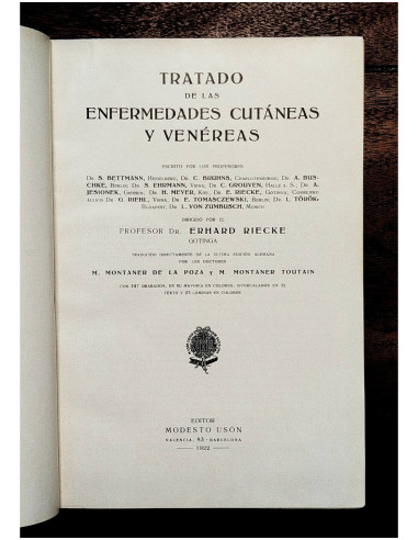 TRATADO DE LAS ENFERMEDADES CUTÁNEAS Y VENÉREAS