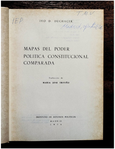 MAPAS DEL PODER POLÍTICA CONSTITUCIONAL COMPARADA