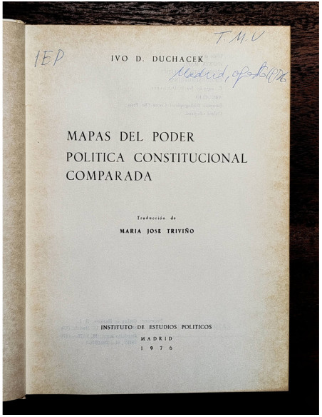 MAPAS DEL PODER POLÍTICA CONSTITUCIONAL COMPARADA