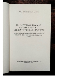 EL CATECISMO ROMANO: FUENTES E HISTORIA DEL TEXTO Y DE LA REDACCIÓN 2