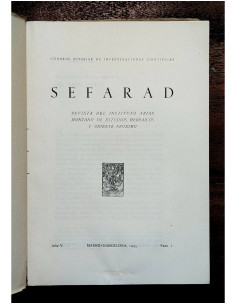 SEFARAD: REVISTA DEL INSTITUTO ARIAS MONTANO DE ESTUDIOS HEBRAICOS Y ORIENTE PRÓXIMO. AÑO V. FASC. I. 2