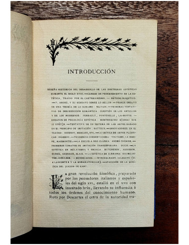 HISTORIA DE LAS IDEAS ESTÉTICAS EN ESPAÑA . TOMO III (VOLUMEN PRIMERO) SIGLO XVIII