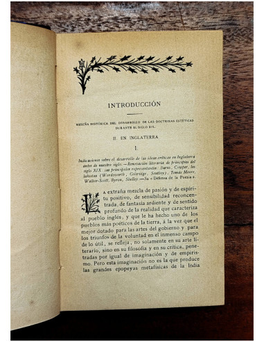 HISTORIA DE LAS IDEAS ESTÉTICAS EN ESPAÑA . TOMO IV. VOLUMEN II. SIGLO XIX