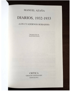 DIARIOS 1932 - 1933. “LOS CUADERNOS ROBADOS” 2