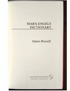 MARX-ENGELS DICTIONARY 2