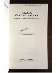 IGLESIA: CARISMA Y PODER. ENSAYOS DE ECLESIOLOGÍA MILITANTE 2