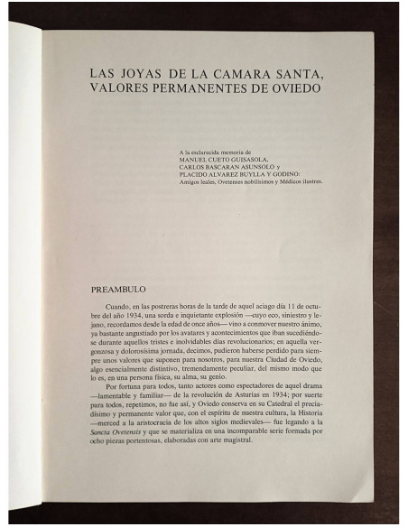 LAS JOYAS DE LA CÁMARA SANTA: VALORES PERMANENTES DE OVIEDO