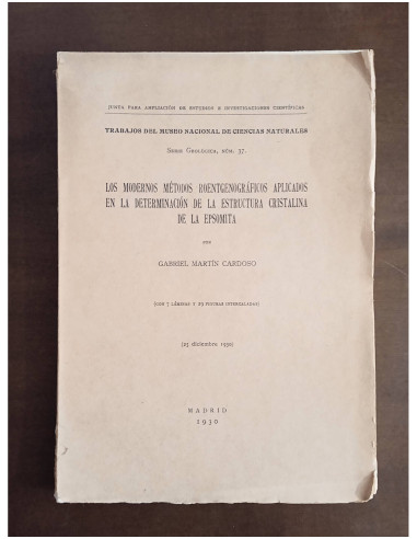 LOS MODERNOS MÉTODOS ROENTGENOGRÁFICOS APLICADOS EN LA DETERMINACIÓN DE LA ESTRUCTURA CRISTALINA DE LA EPSOMITA