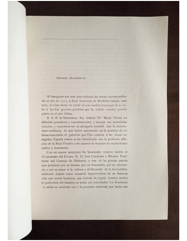 MEMORÍA LEÍDA EN LA SOLEMNE SESIÓN INAUGURAL DEL AÑO DE 1913 EN LA REAL ACADEMIA DE MEDICINA