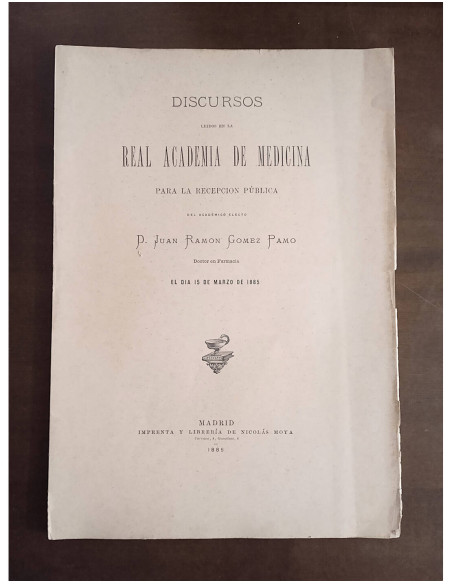 DISCURSOS LEÍDOS EN LA REAL ACADEMIA DE MEDICINA