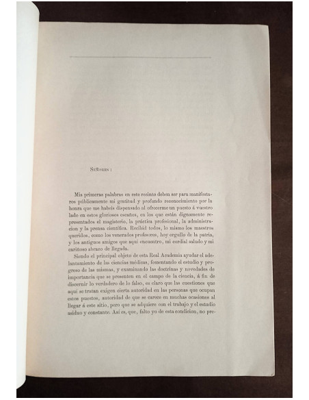 DISCURSOS LEÍDOS EN LA REAL ACADEMIA DE MEDICINA