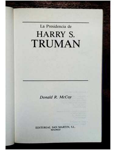 LA PRESIDENCIA DE HARRY S. TRUMAN