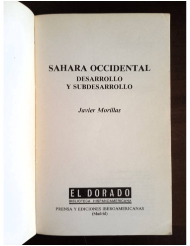 SAHARA OCCIDENTAL DESARROLLO Y SUBDESARROLLO