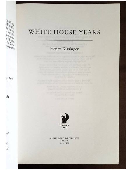 WHITE HOUSE YEARS
