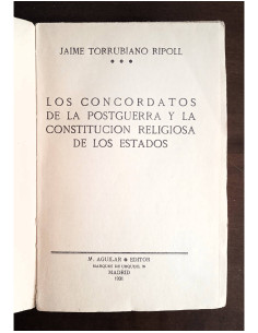 LOS CONCORDATOS DE LA POSTGUERRA Y LA CONSTITUCIÓN RELIGIOSA DE LOS ESTADOS 2