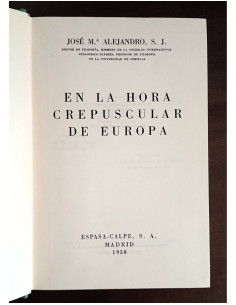 EN LA HORA CREPUSCULAR DE EUROPA 2