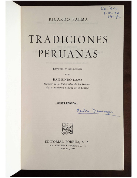 TRADICIONES PERUANAS