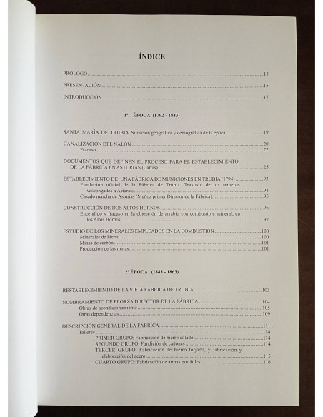 FÁBRICA NACIONAL DE TRUBIA 1792 - 1986: EVOLUCIÓN  HISTÓRICA Y PRODUCCIÓN ARMAMENTÍSTICA