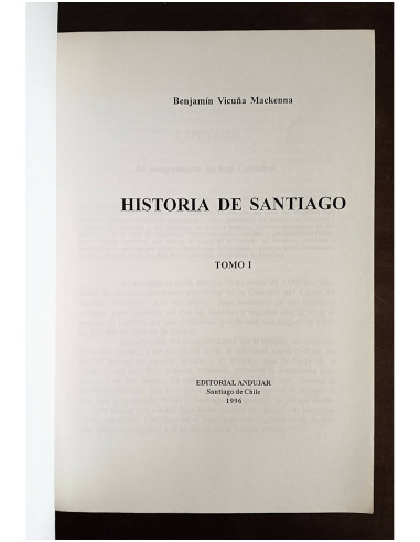 HISTORIA DE SANTIAGO. 2 TOMOS