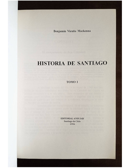 HISTORIA DE SANTIAGO. 2 TOMOS