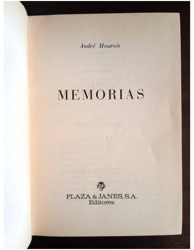 MEMORIAS (ANDRÉ MAUROIS)