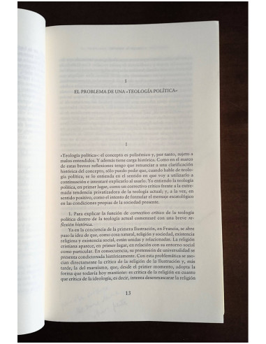DIOS Y TIEMPO: NUEVA TEOLOGÍA POLÍTICA