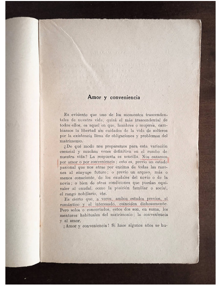 AMOR, CONVENIENCIA Y EUGENESIA