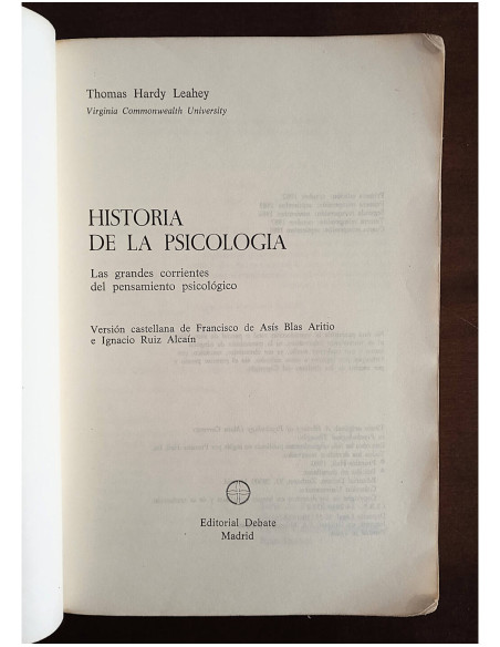 HISTORIA DE LA PSICOLOGÍA